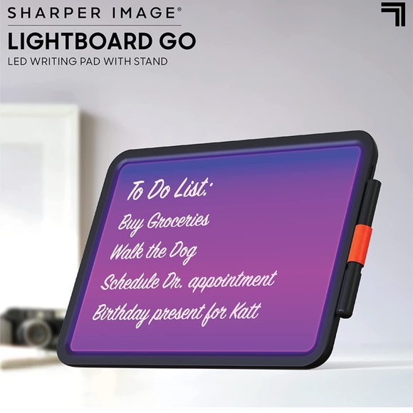 Sharper Image LightBoard LED Writing Pad with Stand. - Picture 2 of 8